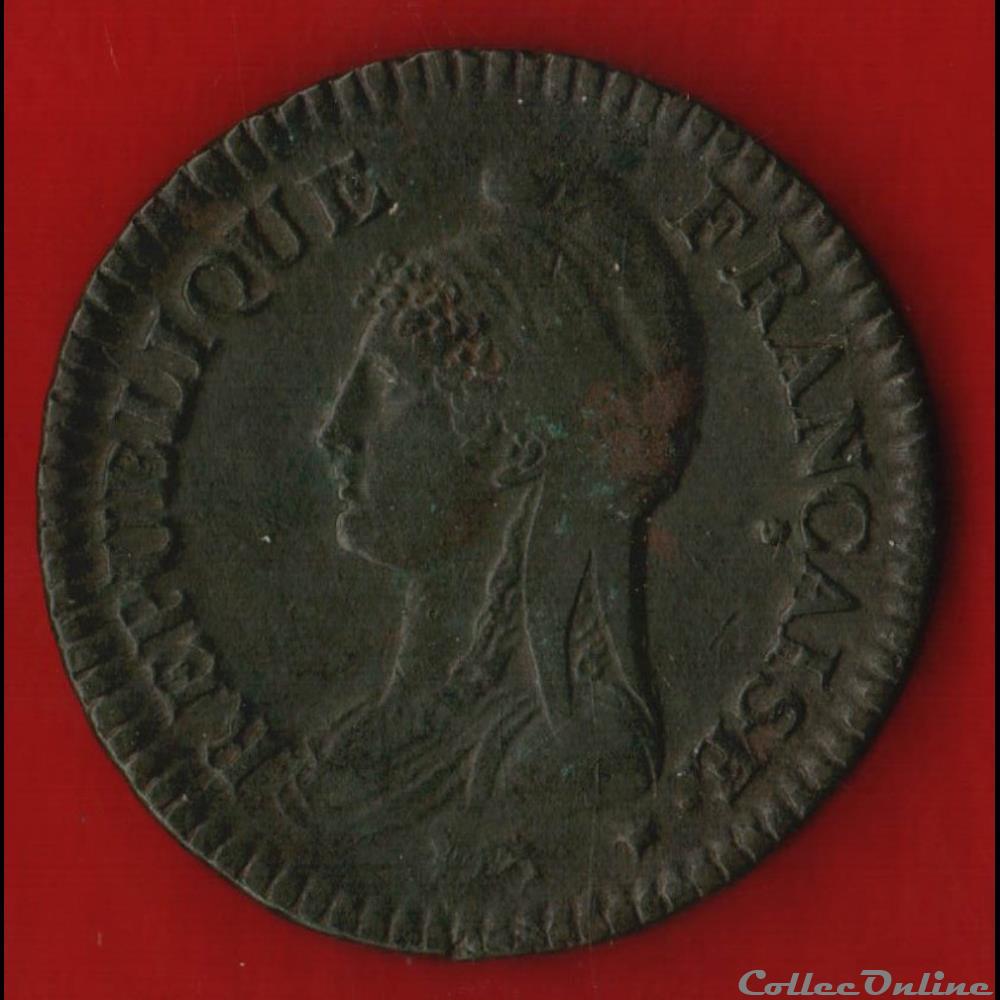 Consulat / Directoire - Un décime Dupré - AN 9 - 1800-1801 - Paris monnaies monde france consulat directoire un decime dupre an 9 1800 1801 paris