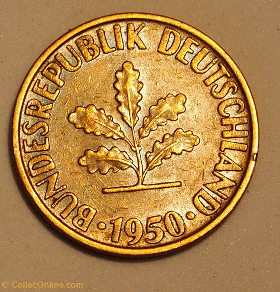 10 Pfennig - 1950 D monnaies monde allemagne 10 pfennig 1950 d
