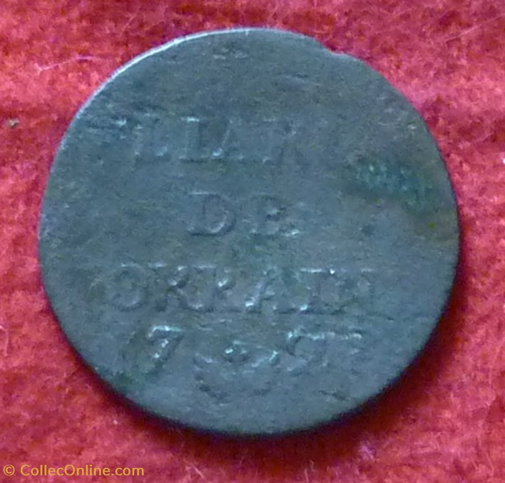 Duché de Lorraine - 1727 - Liard monnaies europe medievale france feodales duche de lorraine 1727 liard