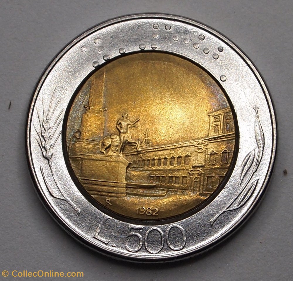 500 Lires - 1982 R monnaies monde italie 500 lires 1982 r