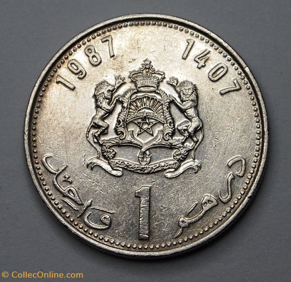 monnaie monde maroc 1 dihram 1987
