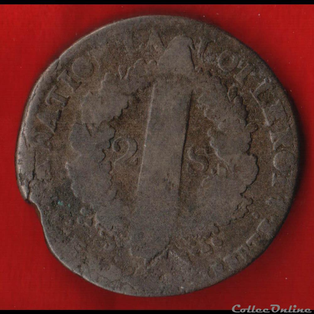 2 Sols - 1792 - Lille monnaies europe medievale a france royales 2 sols 1792 lille