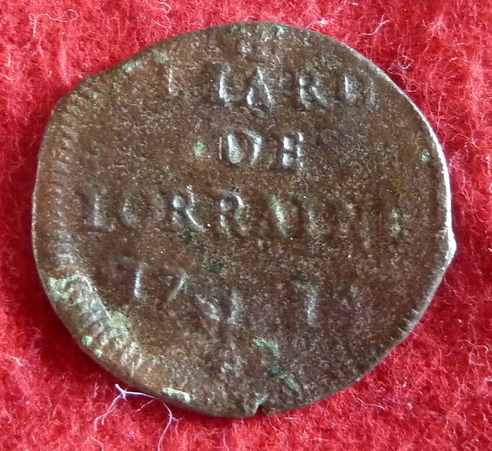 monnaies europe medievale france feodales duche de lorraine 1714 liard