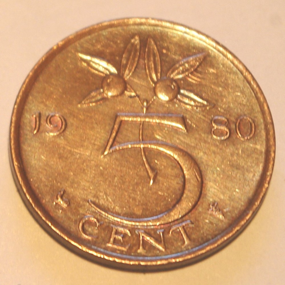 5 Cents - 1980 monnaies monde pays bas 5 cents 1980