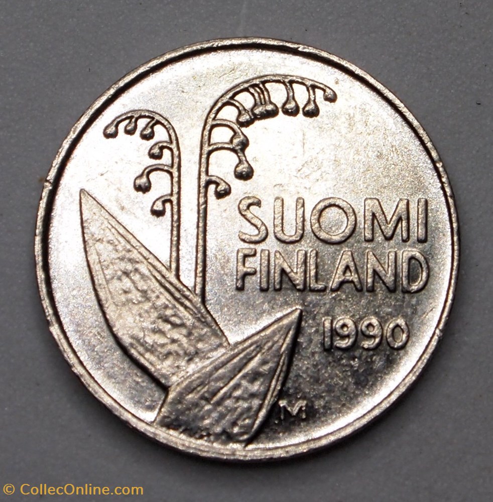 monnaie monde finlande 10 pennia 1990 m