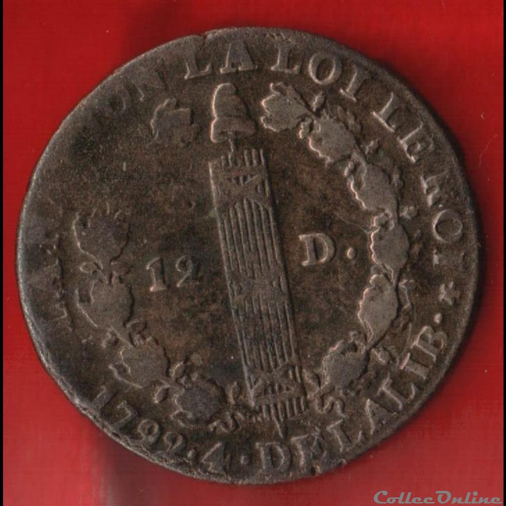monnaies europe medievale france royales 12 deniers 1792 paris