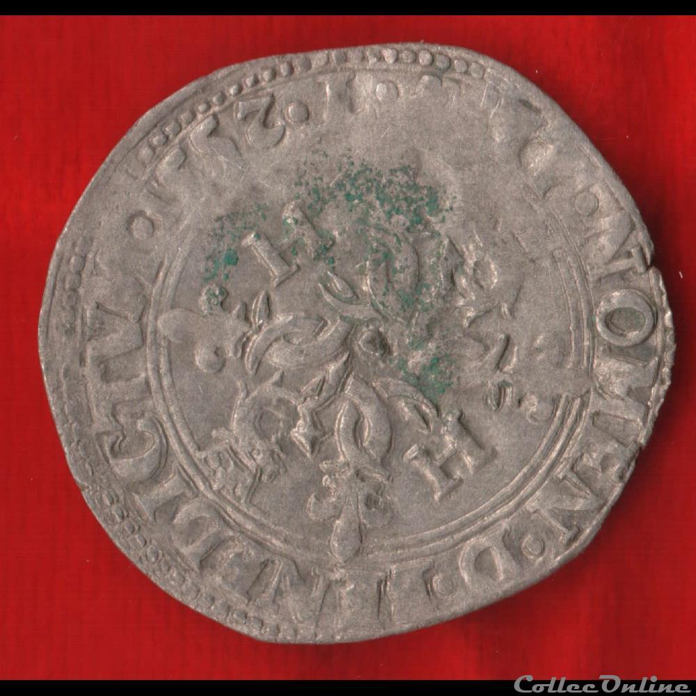 monnaies europe medievale france royales douzain du dauphine aux croissants 1552 grenoble
