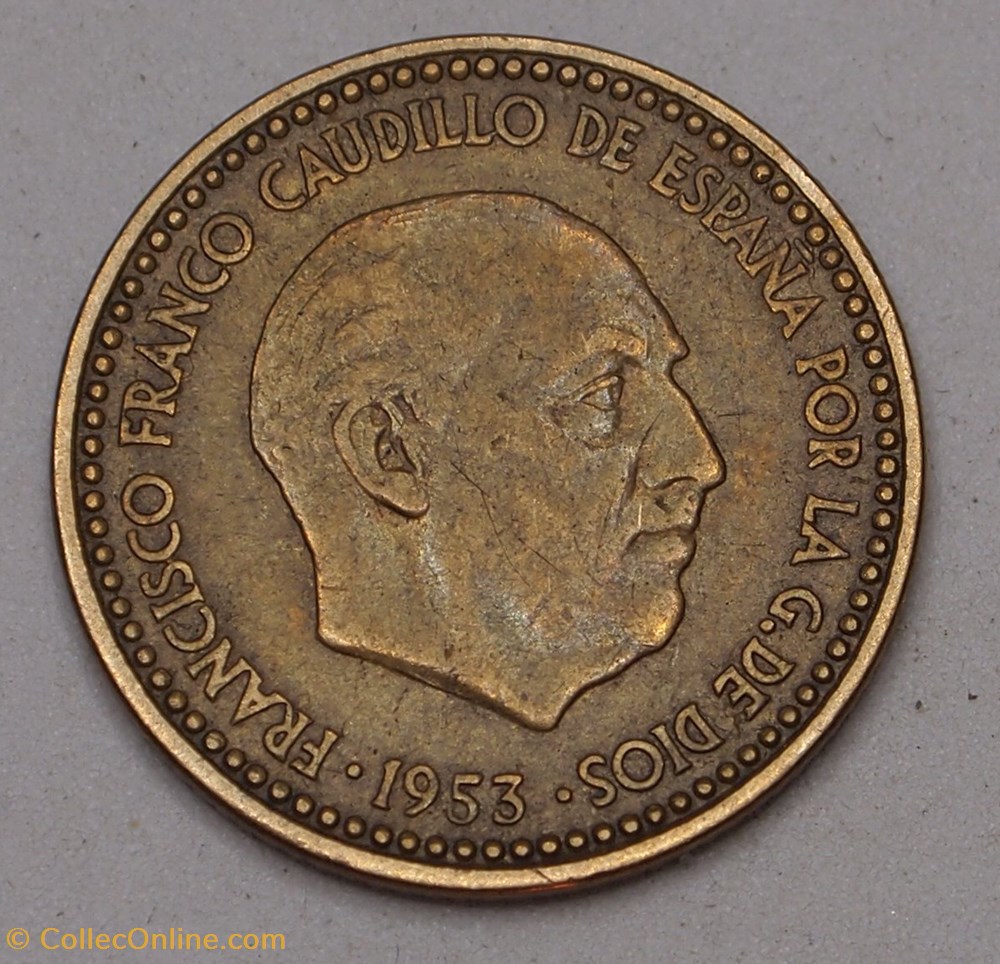 1 Peseta - 1962 monnaies monde espagne 1 peseta 1962