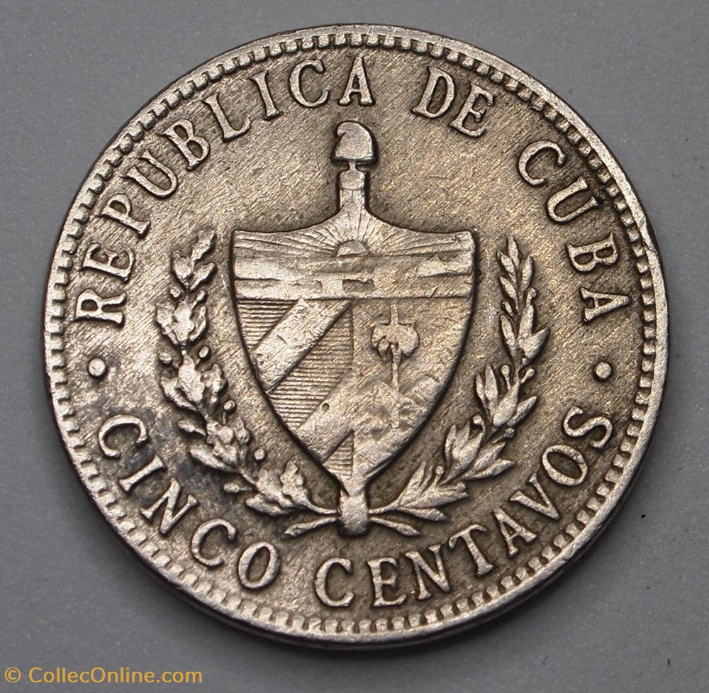 5 Centavos - 1946 monnaie monde cuba 5 centavos 1946