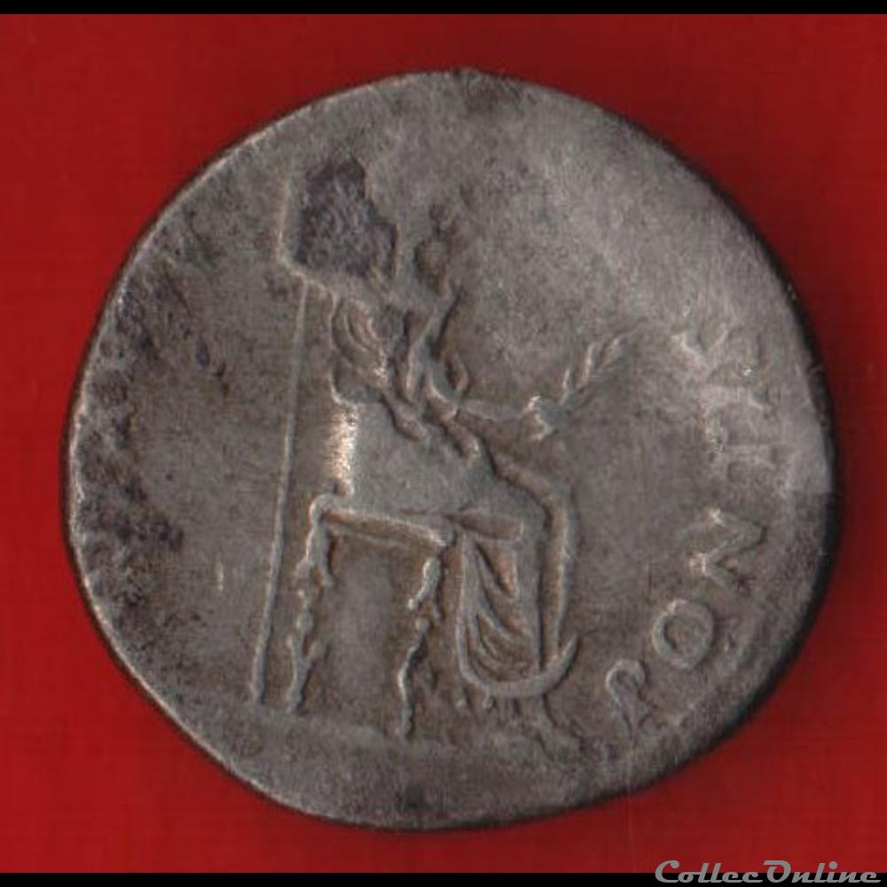 Denier de Tibère - La paix monnaies antiques romaines imperiales et republicaines denier de tibere la paix