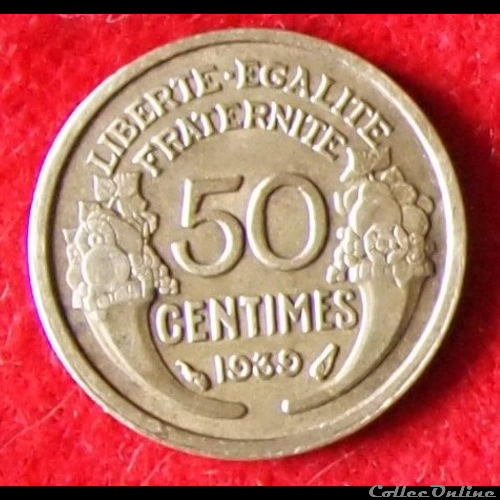 Morlon - 50 Centimes - 1939 monnaies monde france morlon 50 centimes 1939