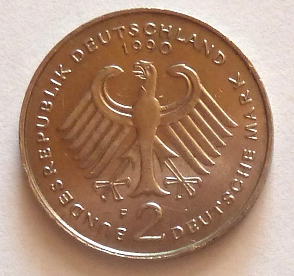 monnaies monde allemagne 2 mark 1990 f