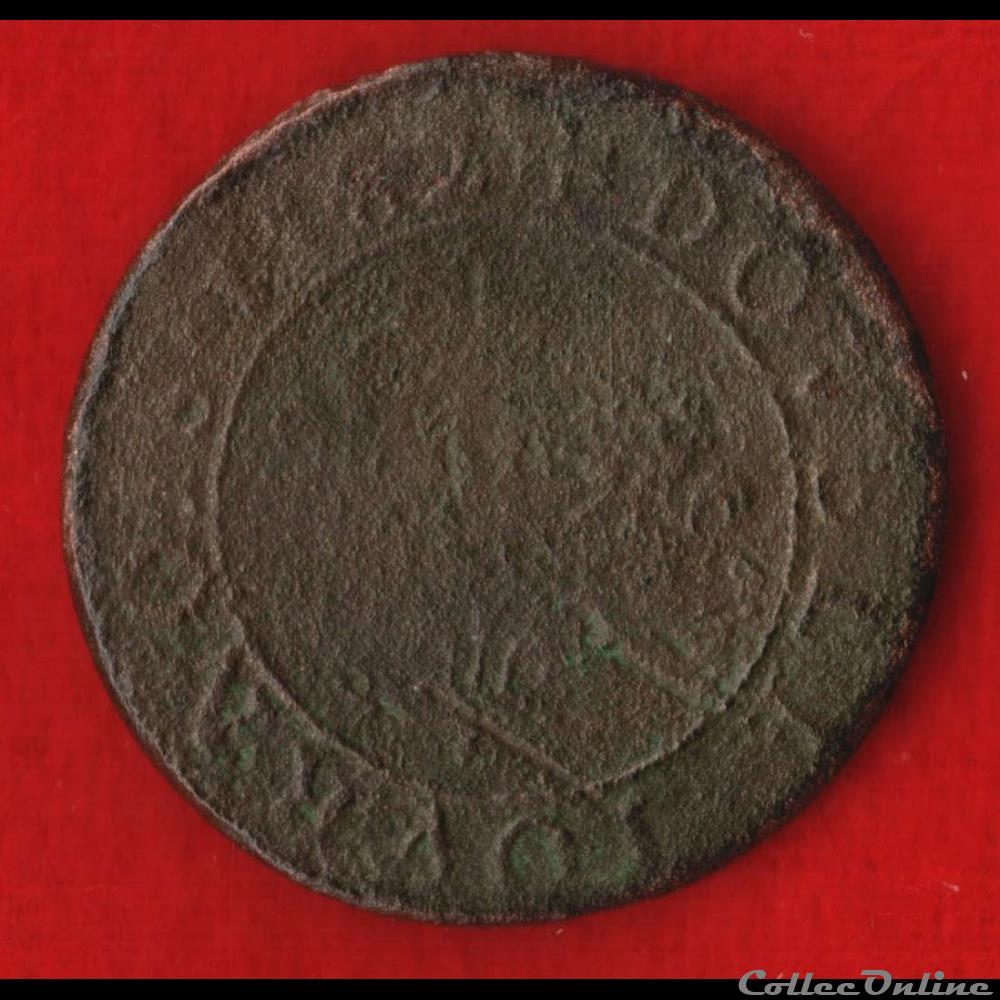 monnaies europe medievale france royales double tournois 1582 paris