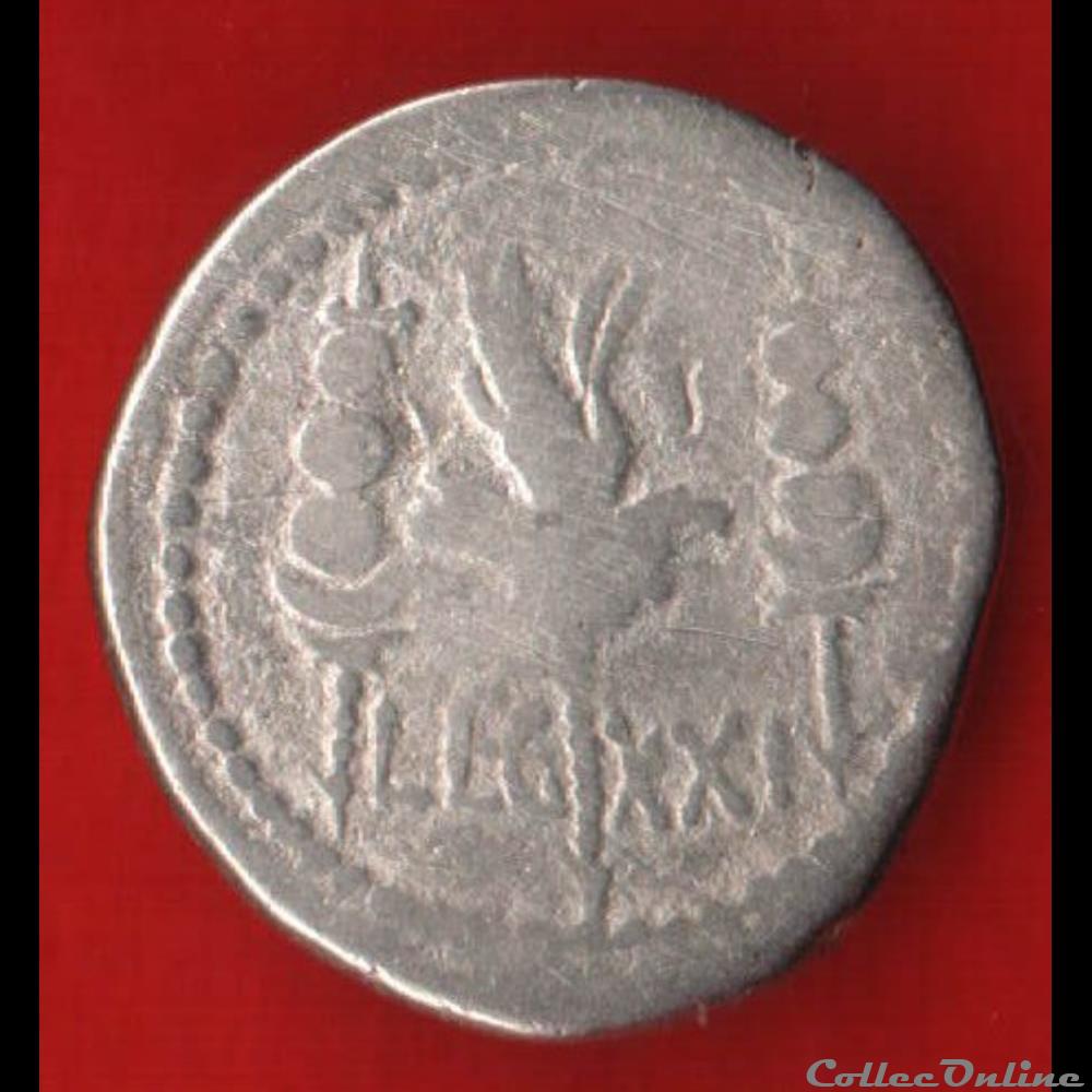 Denier de XXIème Légion sous Marc-Antoine monnaie antique romaine denier de xxieme legion sous marc antoine