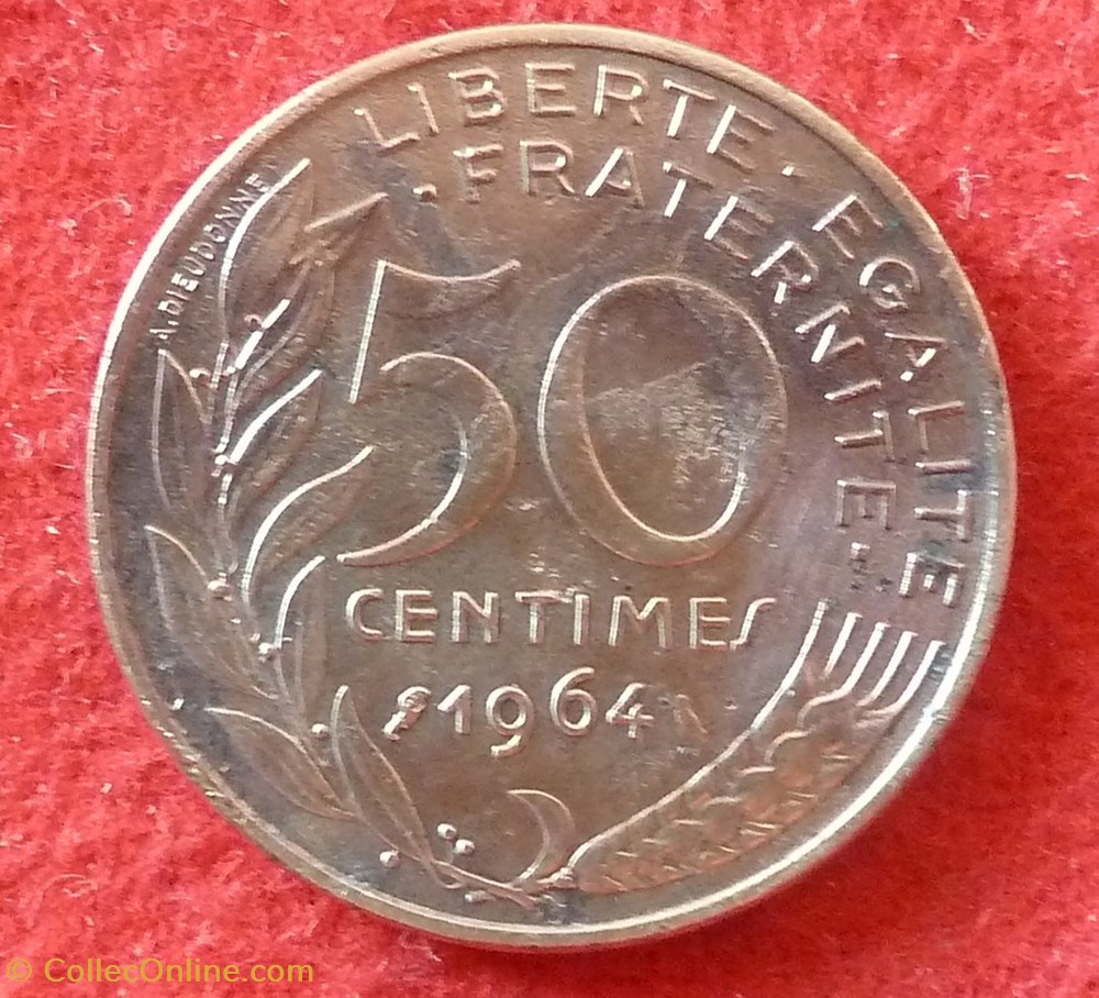 50 Centimes - Marianne - 1964 monnaies monde france 50 centimes marianne 1964