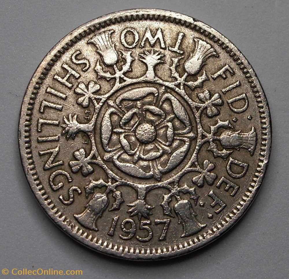 2 Shillings - 1957 monnaies monde royaume uni 2 shillings 1957