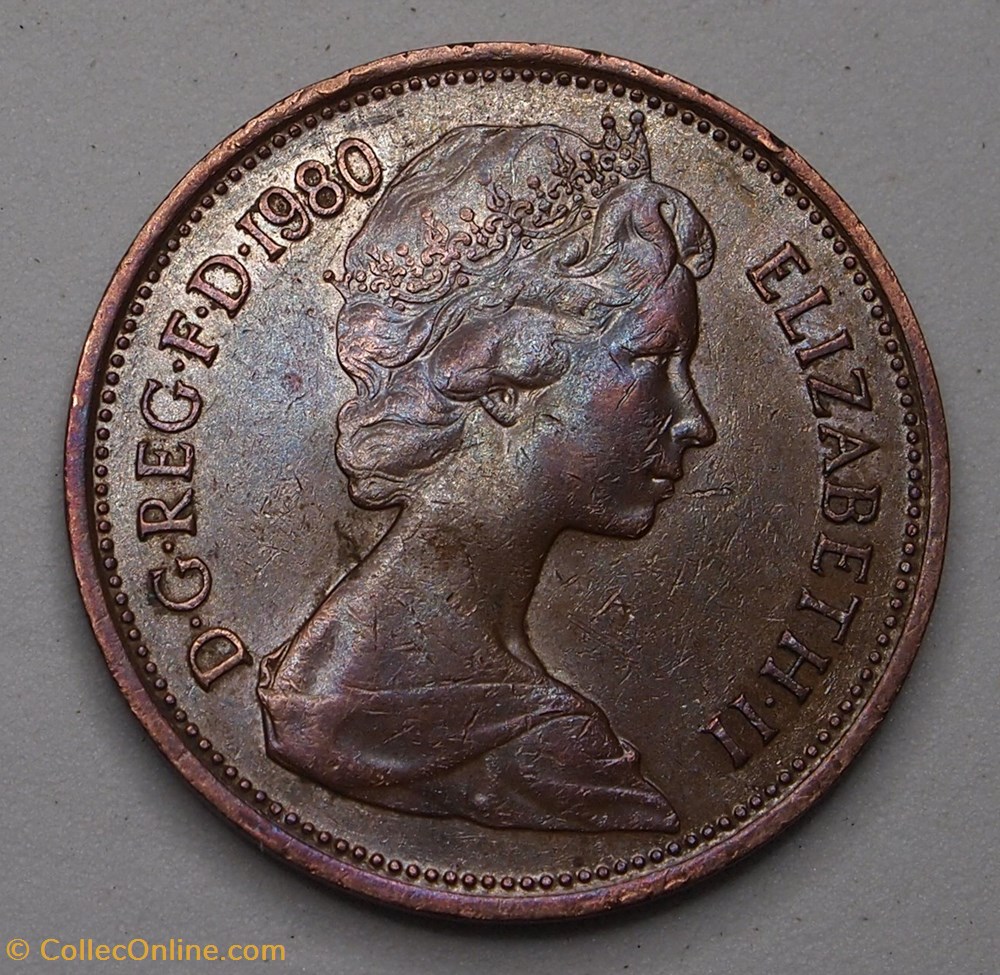 2 Pence - 1980 monnaies monde royaume uni 2 pence 1980