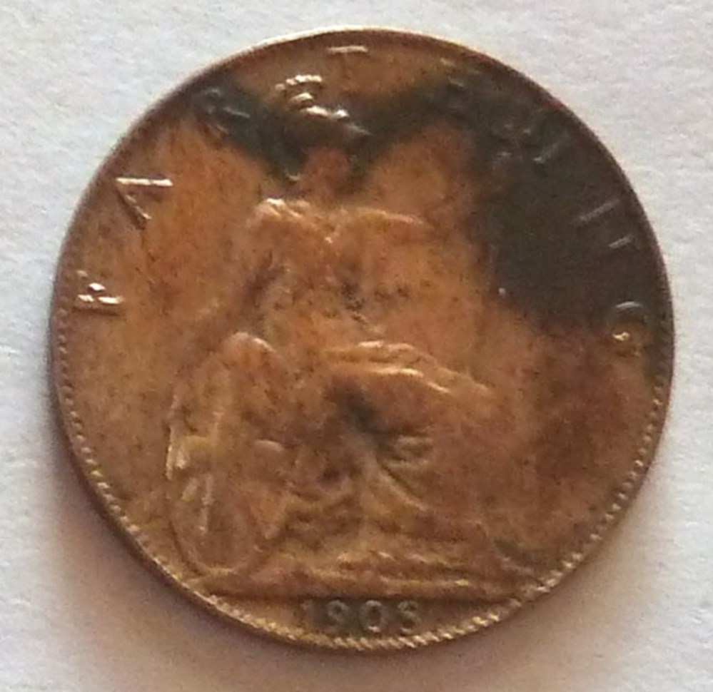 1 Farthing - 1908 monnaies monde royaume uni 1 farthing 1908