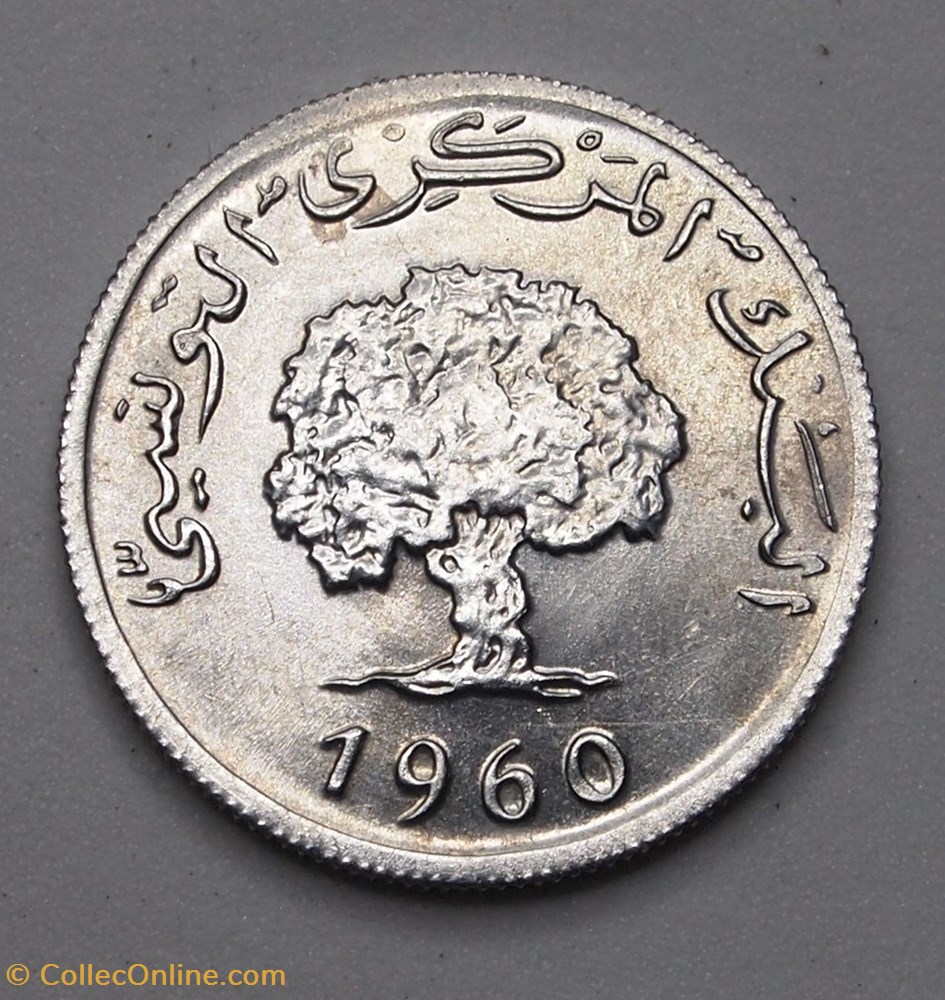 2 Millimes - 1960 monnaie monde tunisie 2 millimes 1960