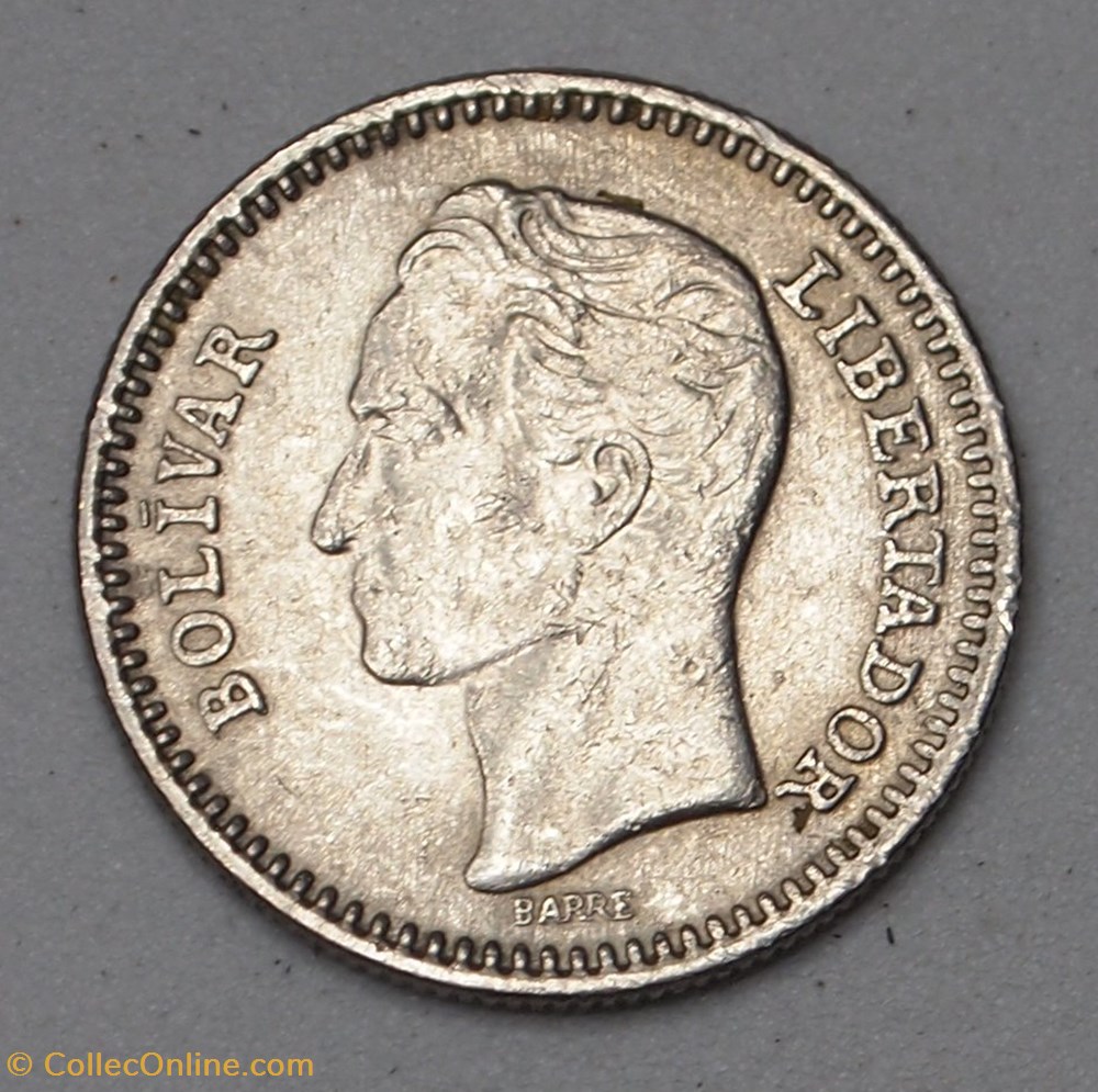 25 Centimos - 1965 monnaies monde venezuela 25 centimos 1965
