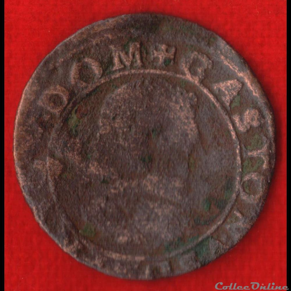 monnaies europe medievale france feodales principaute de dombes trevoux 1639 double tournois