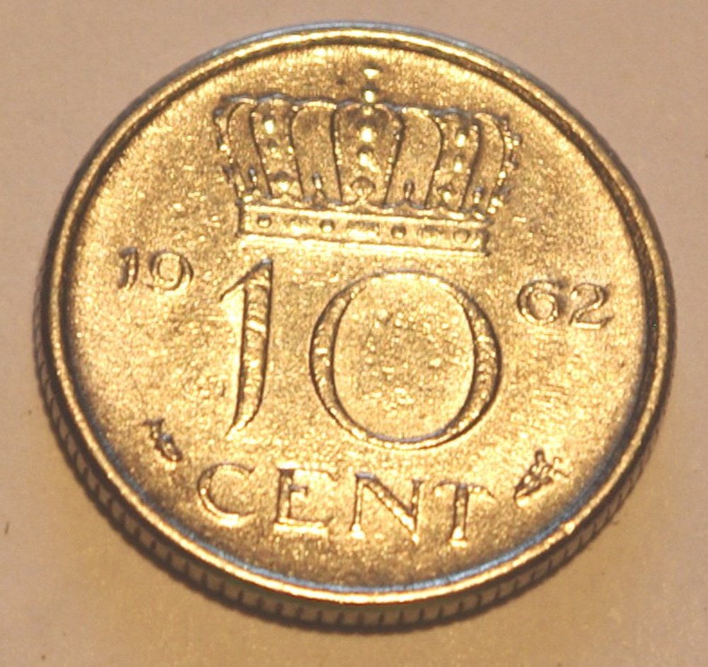 10 Cents - 1962 monnaies monde pays bas 10 cents 1962