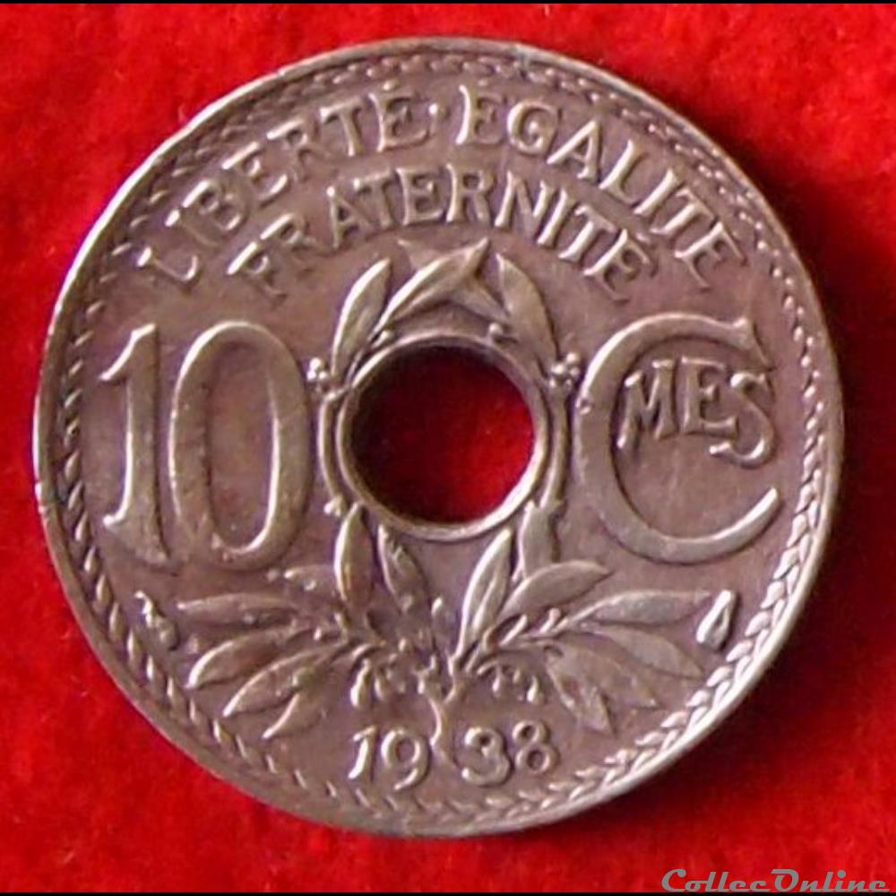 Lindauer - 10 Centimes - 1938 monnaies monde france lindauer 10 centimes 1938