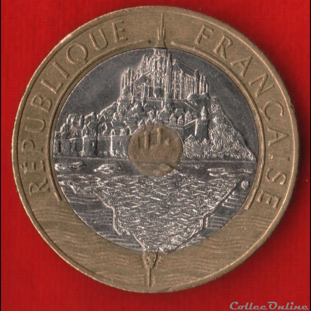 monnaies monde france 20 francs mont saint michel 1993