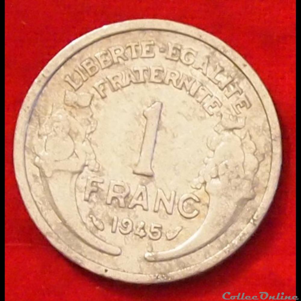Morlon - 1 Franc - 1945 monnaies monde france morlon 1 franc 1945