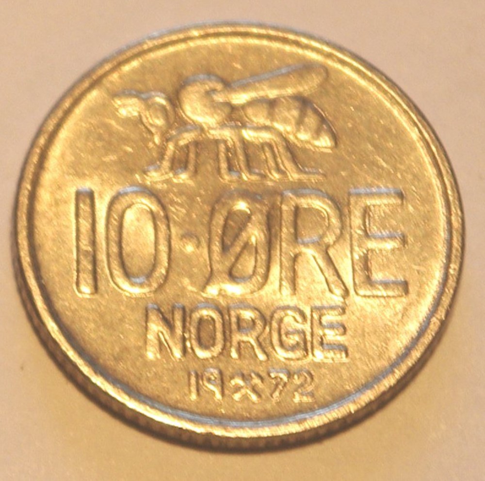10 Ore - 1972 monnaies monde norvege 10 ore 1972