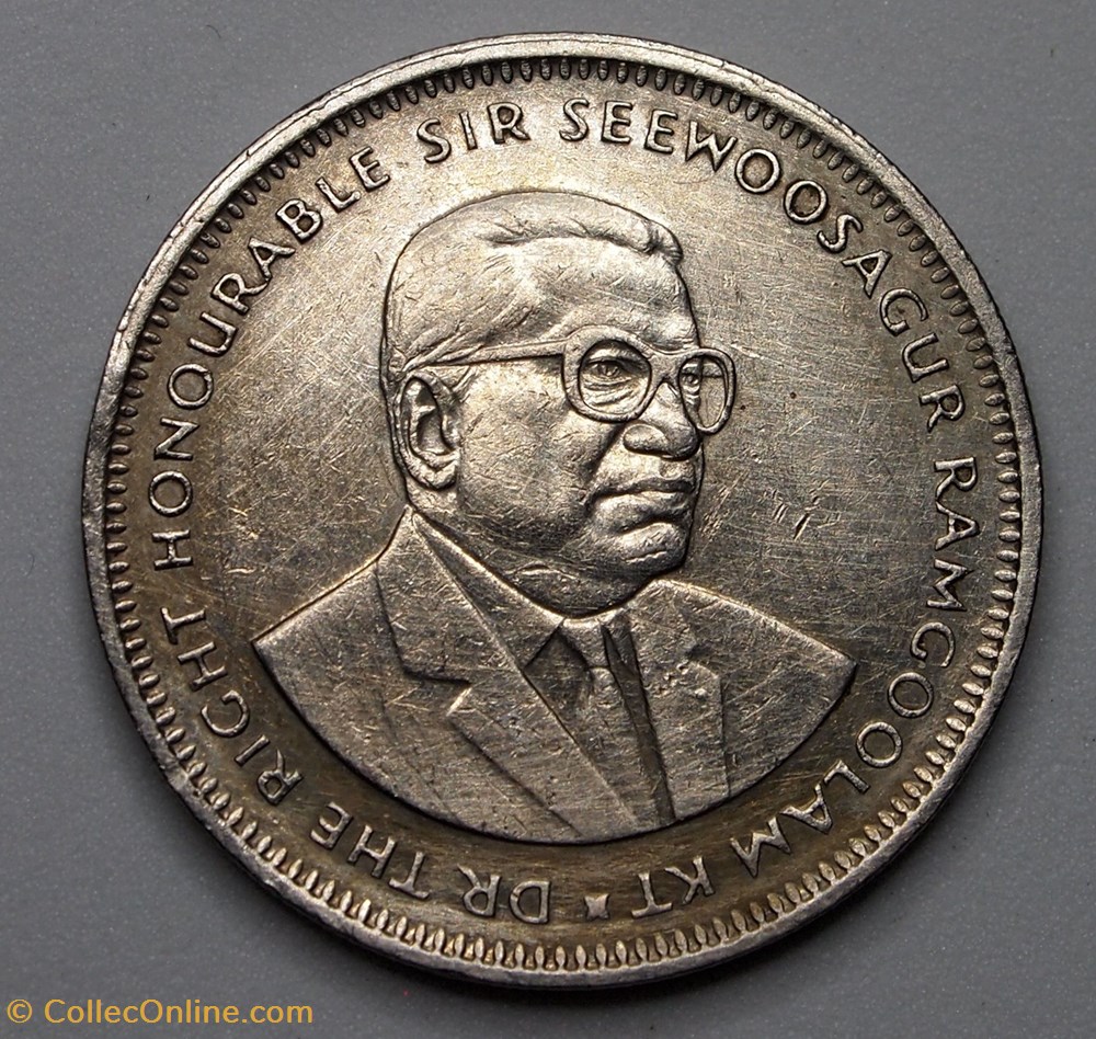 1 Roupie - 1987 monnaie monde maurice 1 roupie 1987