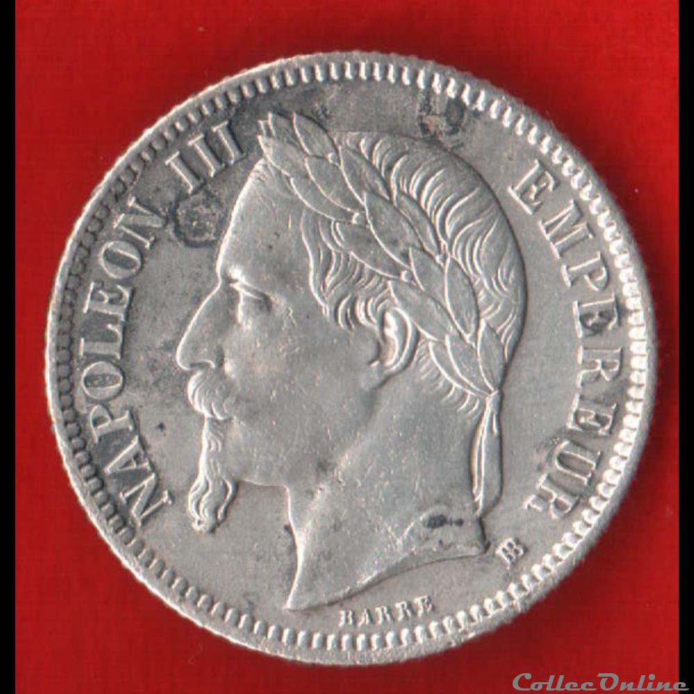 monnaie france moderne napoleon iii 1 francs 1866 strasbourg