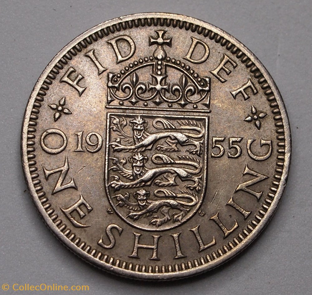 monnaies monde royaume uni 1 shilling 1955