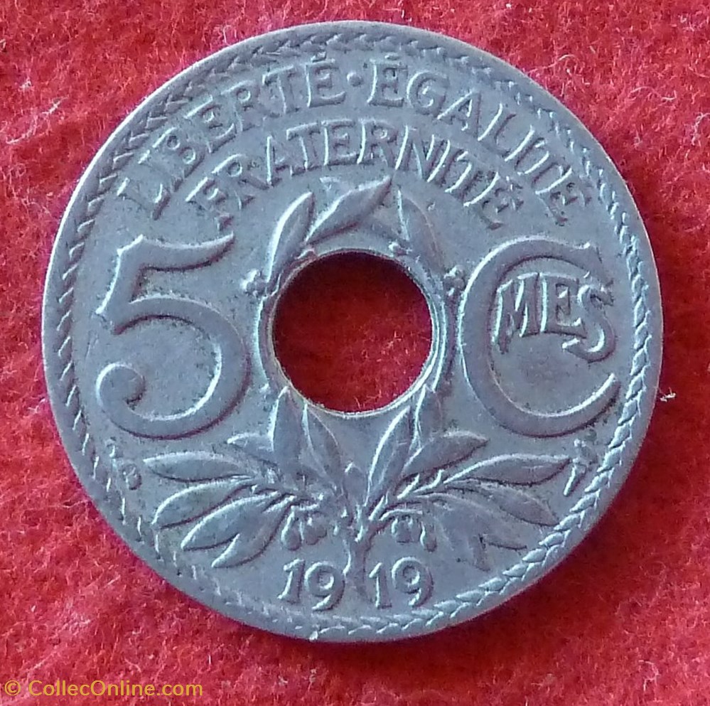monnaies monde france lindauer 5 centimes 1919