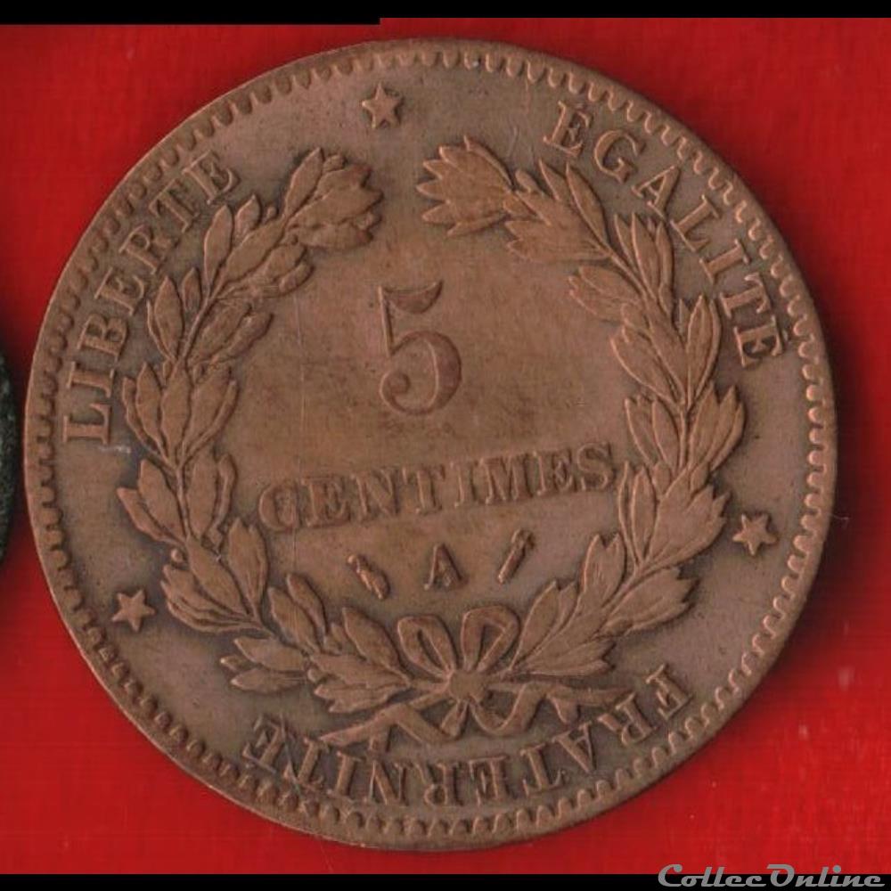 5 Centimes - Cérès - 1884 - Paris monnaies monde france 5 centimes ceres 1884 paris