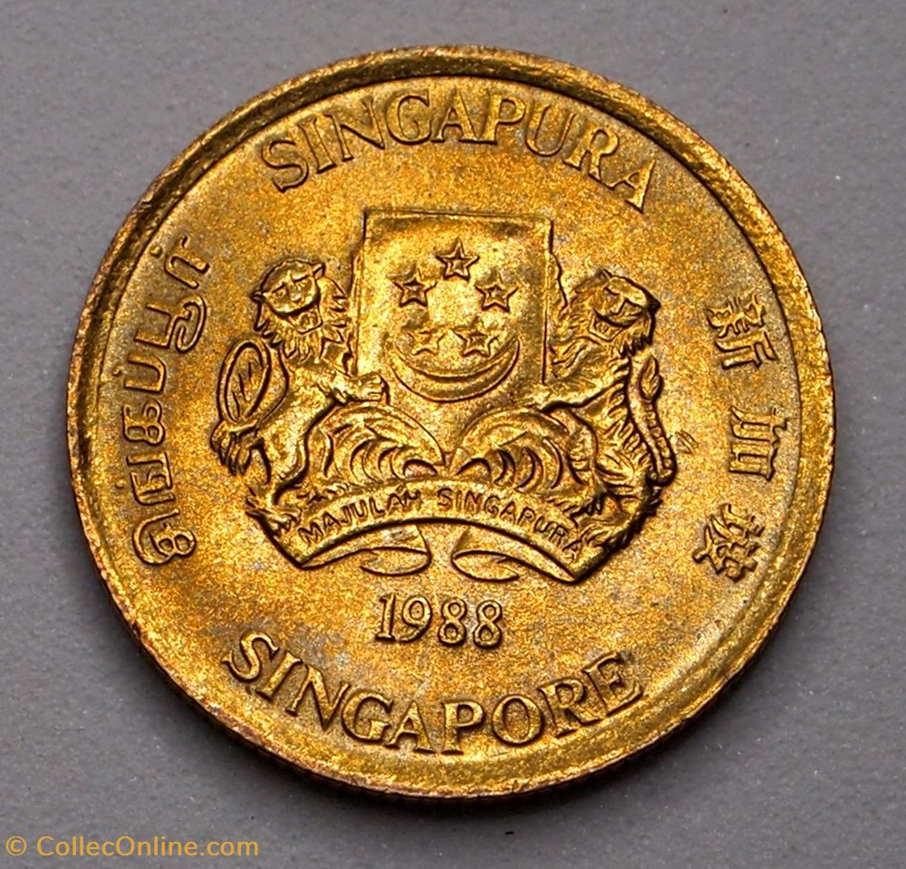 5 Cents - 1988 monnaies monde singapour 5 cents 1988