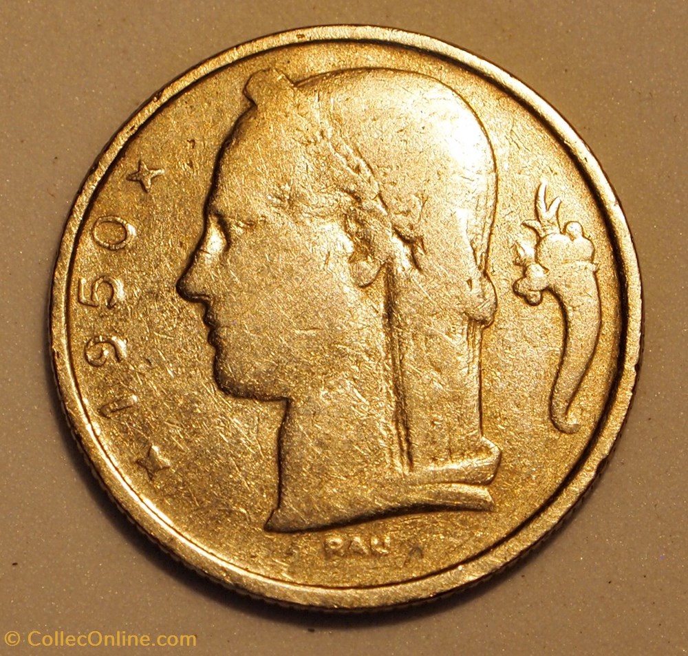 5 Francs - 1950 monnaies monde belgique 5 francs 1950