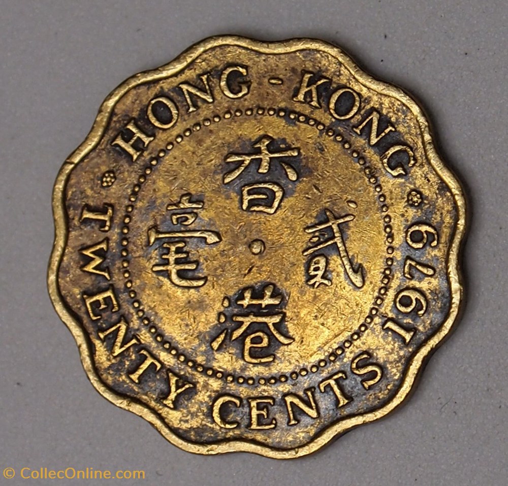20 Cents - 1979 monnaies monde hong kong 20 cents 1979