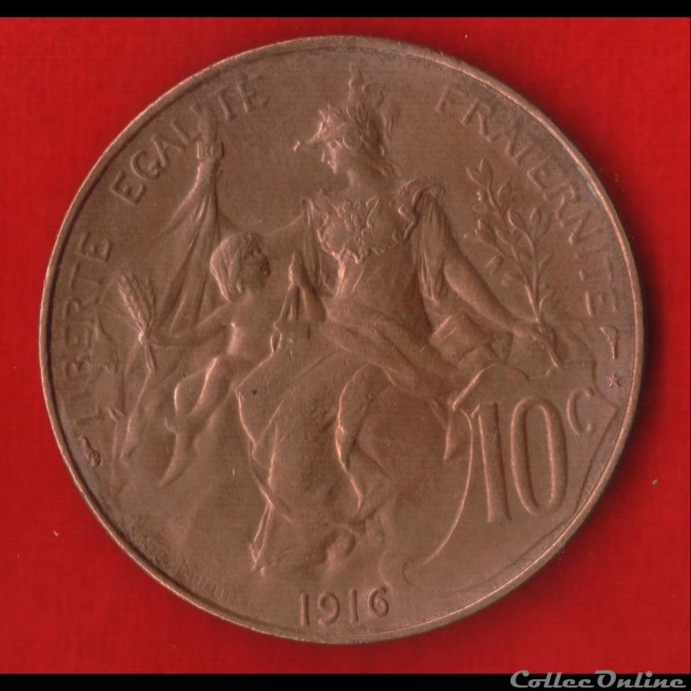 Dupuis - 10 Centimes - 1916 étoile monnaies monde france dupuis 10 centimes 1916 etoile