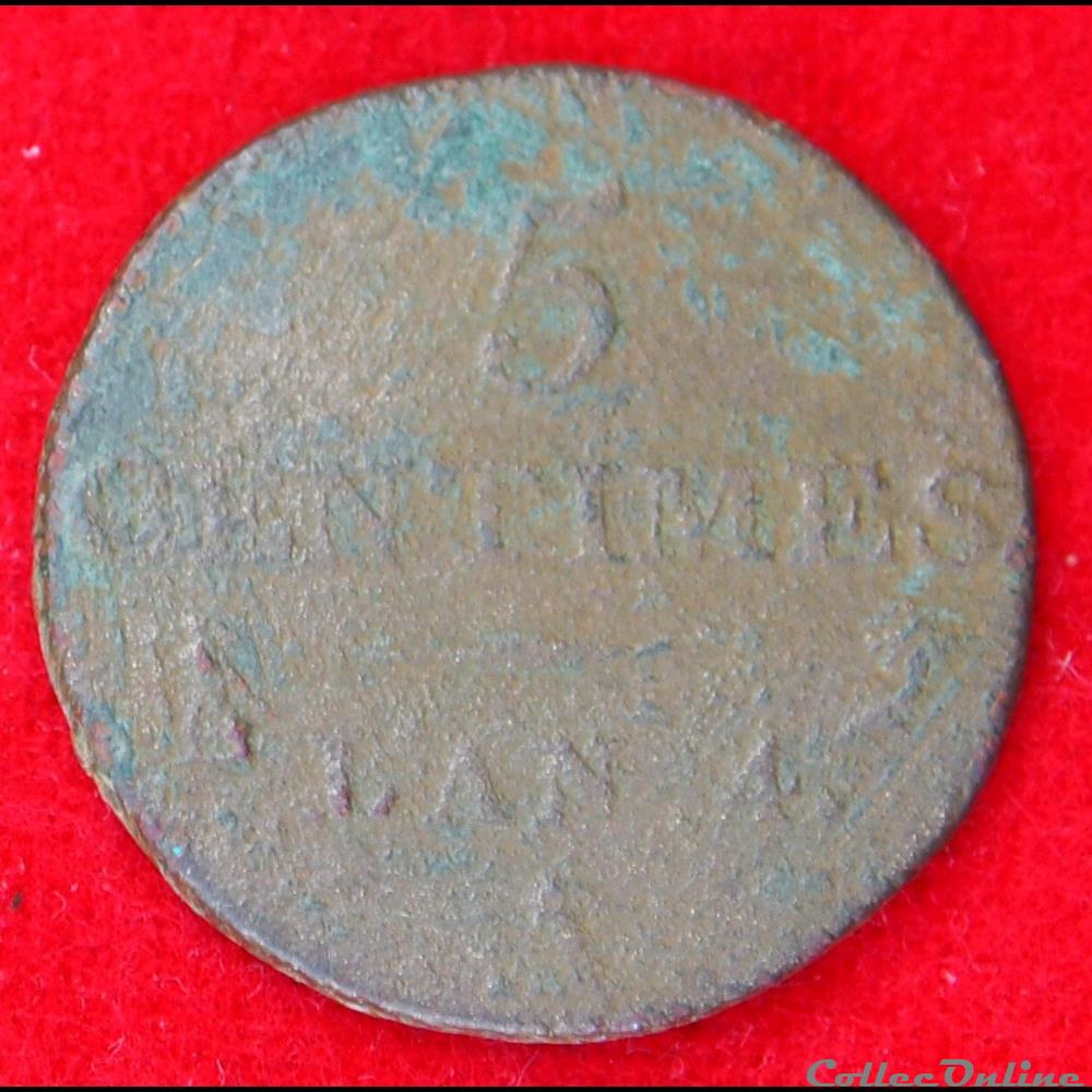 Consulat / Directoire - 5 centimes Dupré - An 4 - Paris monnaies monde france consulat directoire 5 centimes dupre an 4 paris