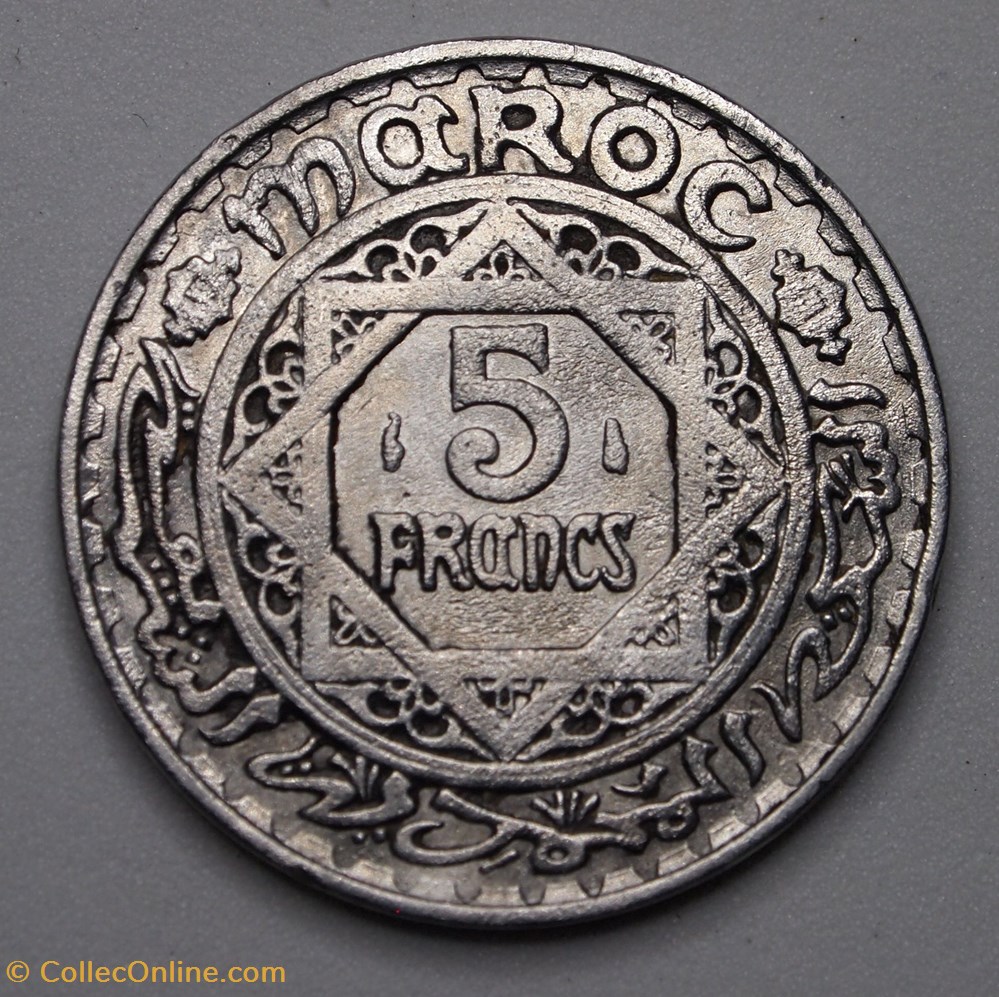 5 Francs - 1951 monnaie monde maroc 5 francs 1951