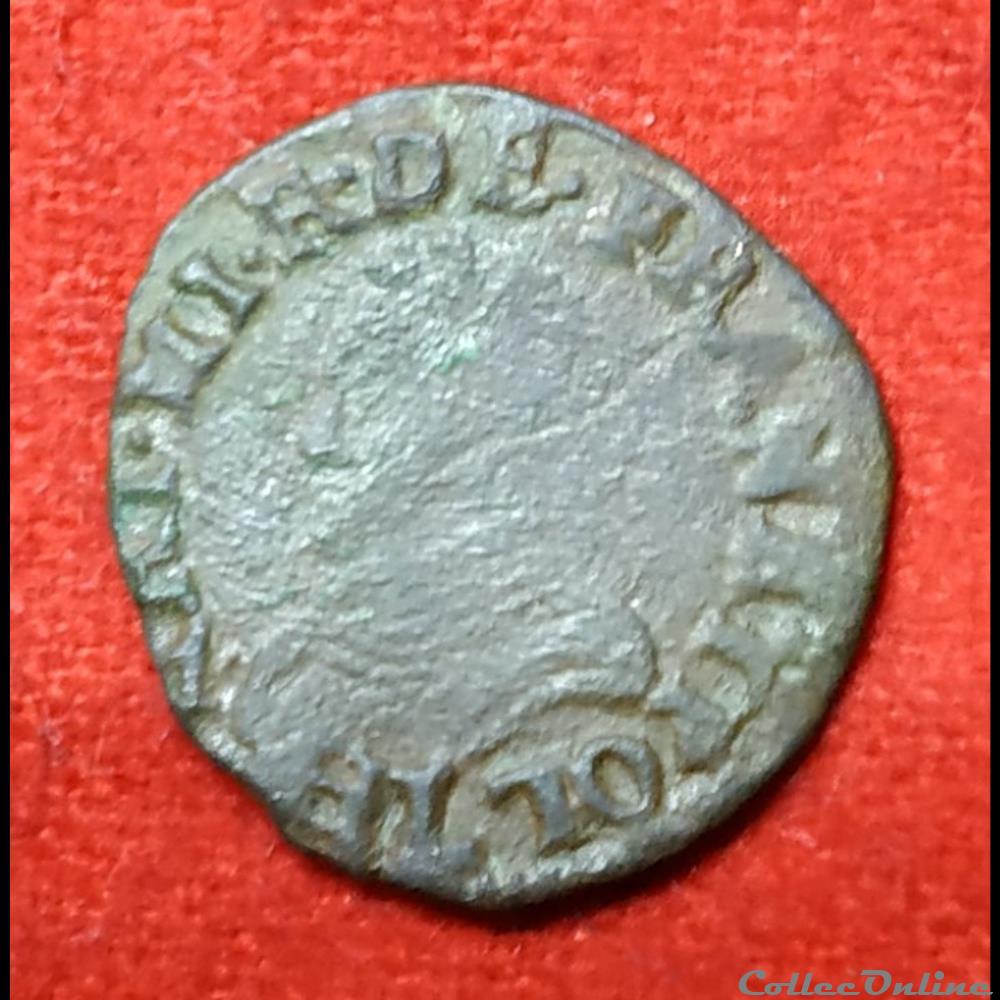 monnaies europe medievale france royales double tournois 1580 bayonne