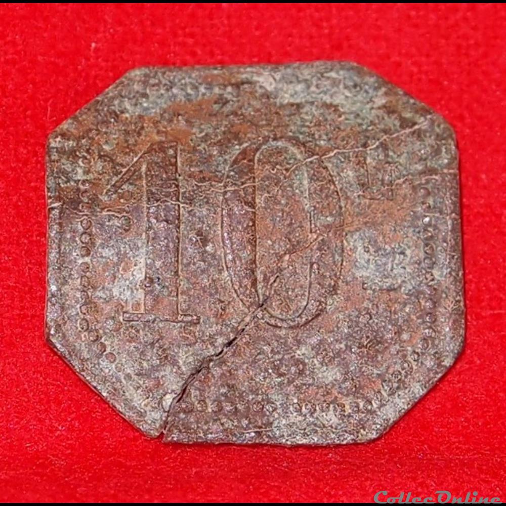 Jeton 10 Cents café - Béziers monnaies jetons mereaux jeton 10 cents cafe beziers