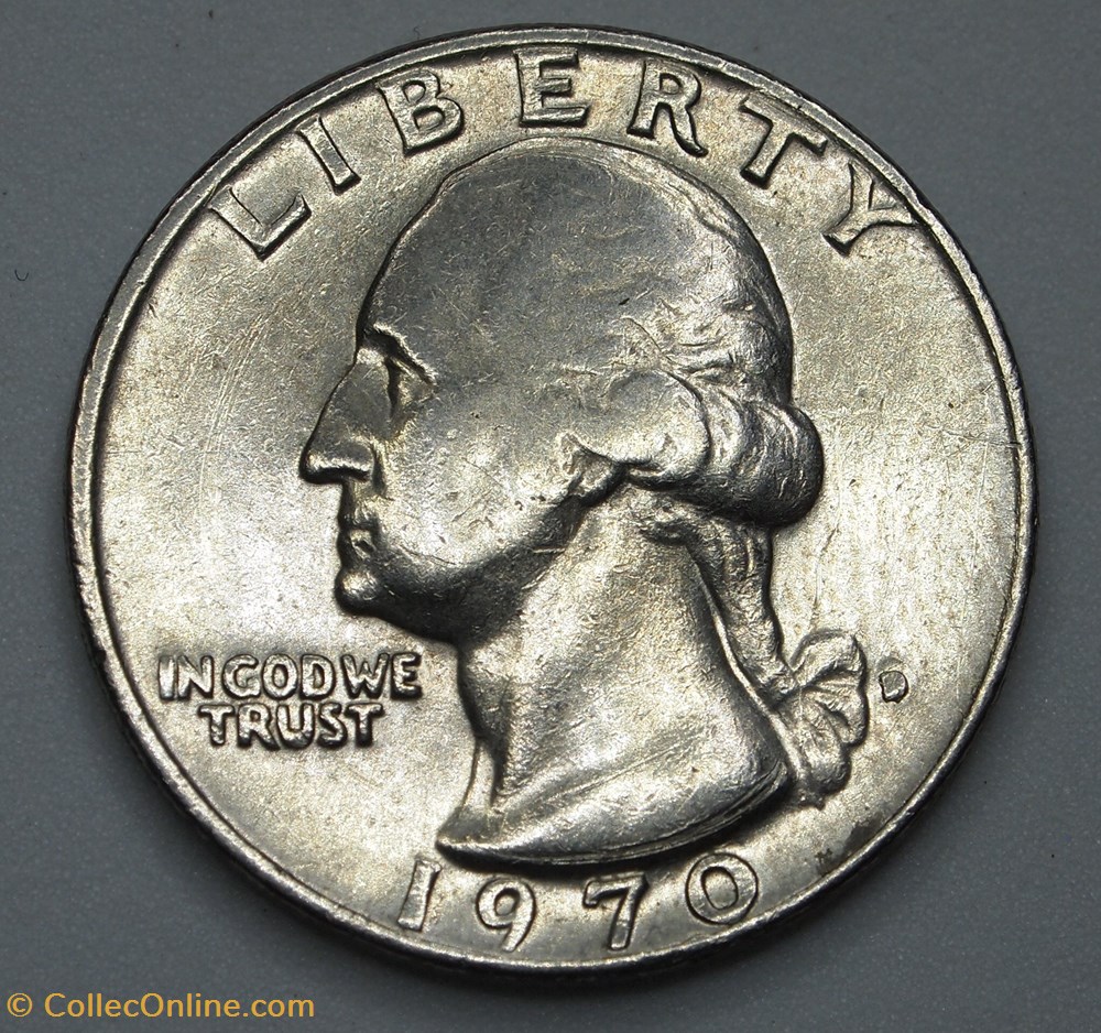 1/4 dollar ( 25 cents ) - 1970 D monnaie monde etat uni 1 4 dollar 25 cents 1970 d