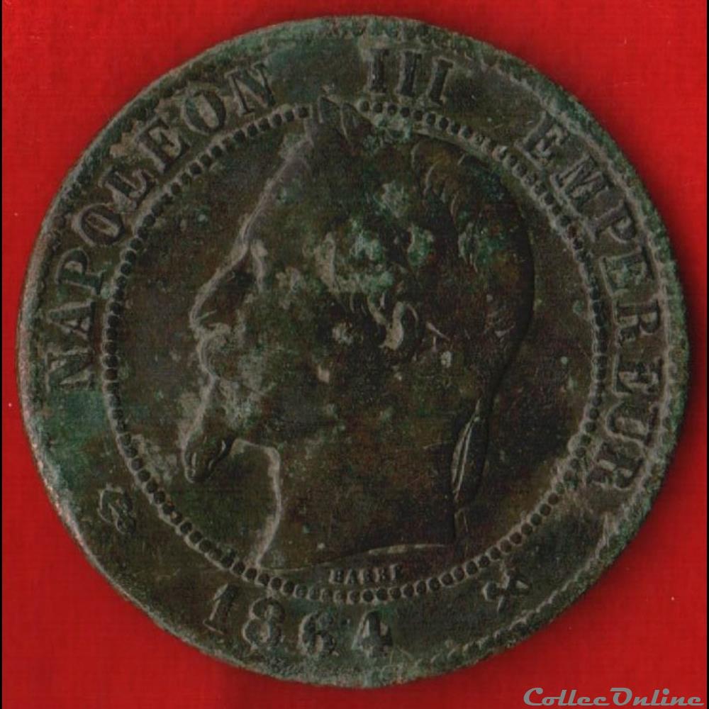 Napoléon III - 10 Centimes - 1864 - Bordeaux monnaies monde france napoleon iii 10 centimes 1864 bordeaux