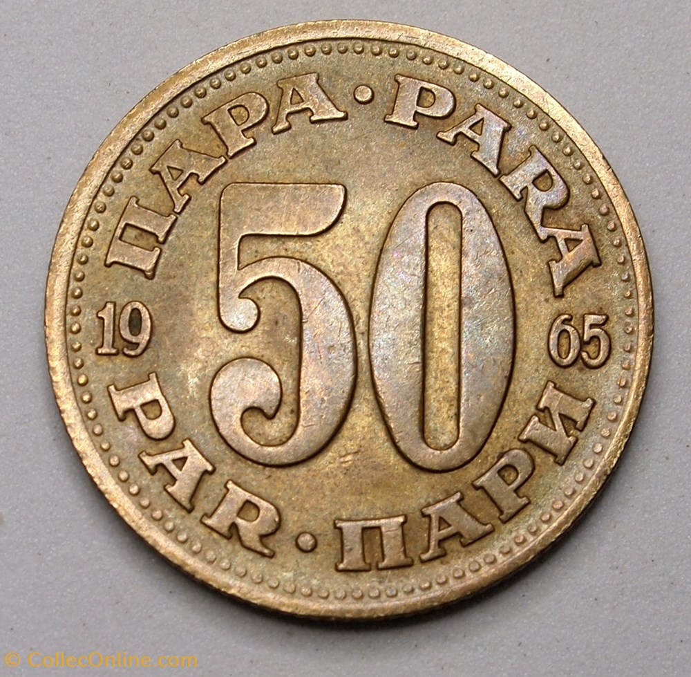 50 Para - 1965 monnaies monde yougoslavie 50 para 1965