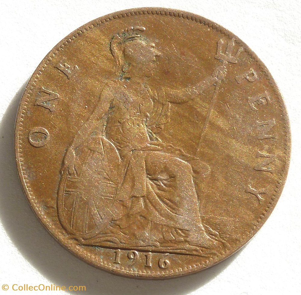 1 Penny - 1916 monnaies monde royaume uni 1 penny 1916