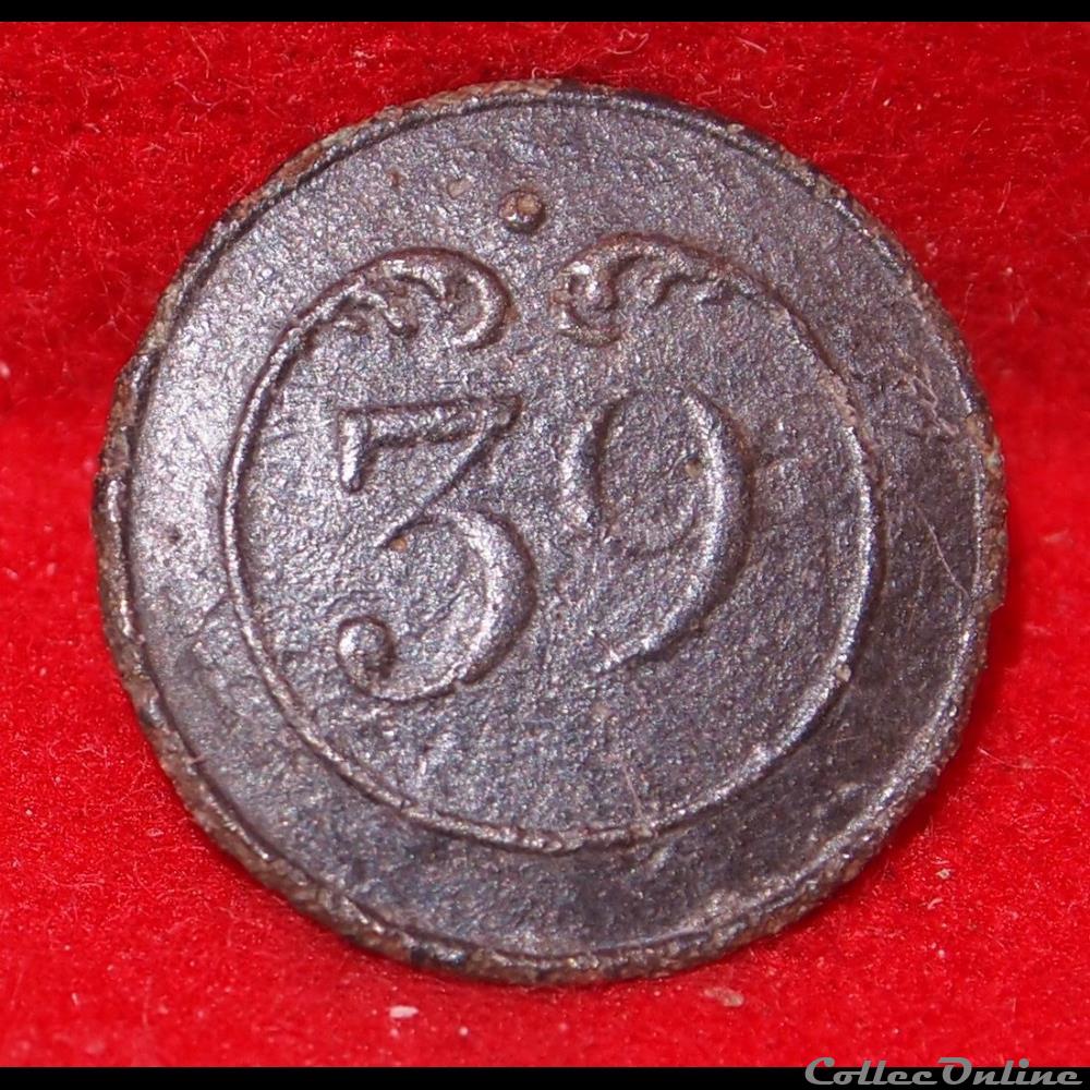 vetements et accessoires boutons militaires 39 eme infanterie de ligne 1803 1814