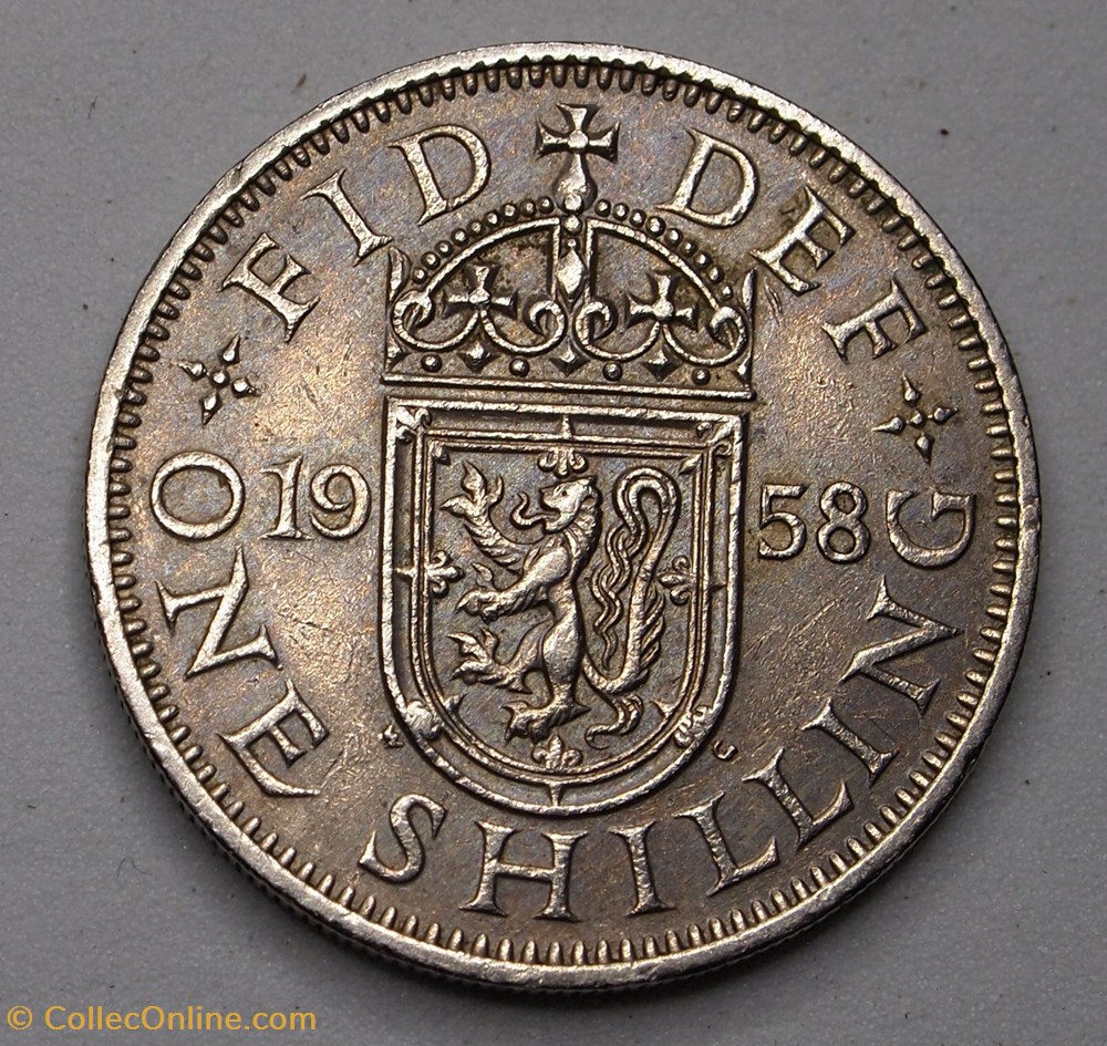 monnaies monde royaume uni 1 shilling 1958