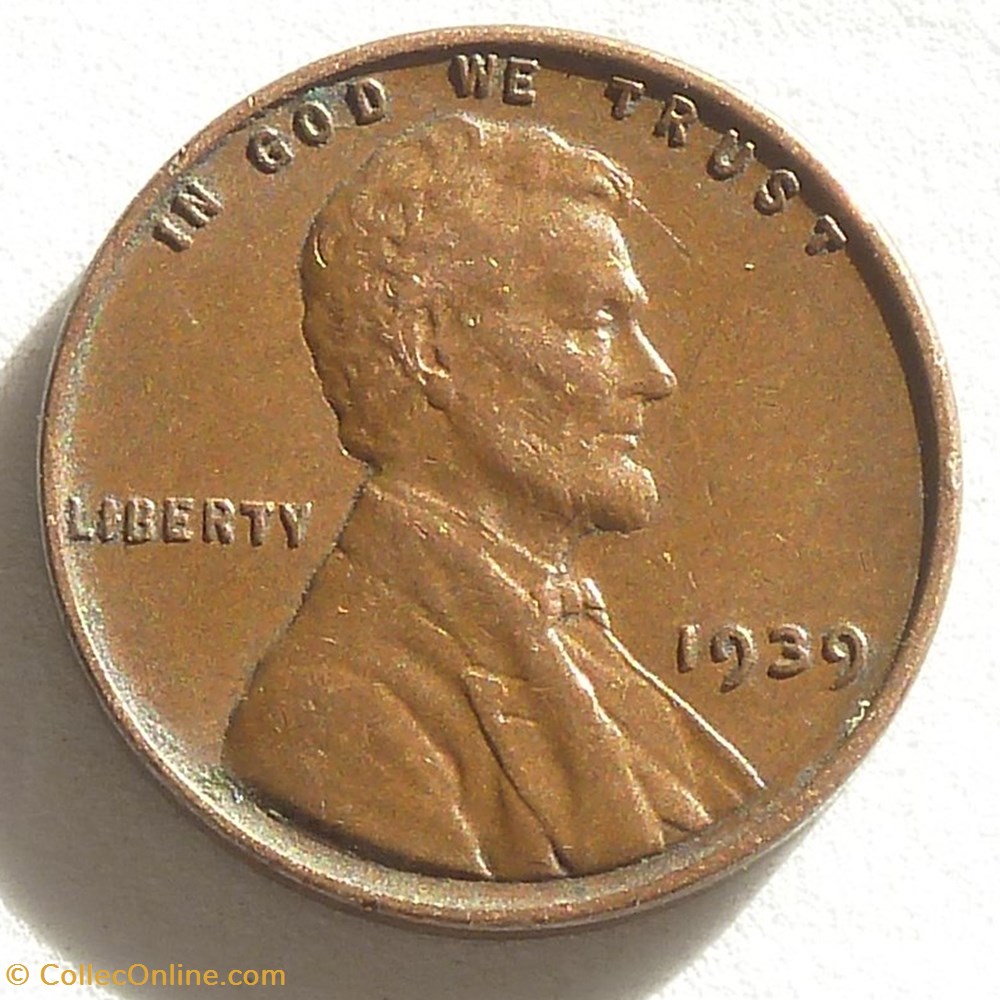 1 Cent - 1939 monnaies monde etats unis 1 cent 1939